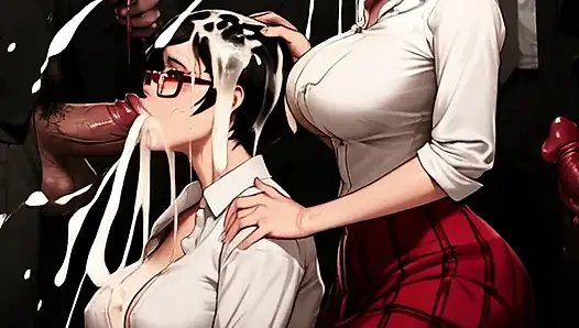 Gadis kampus berseragam seksi dientot