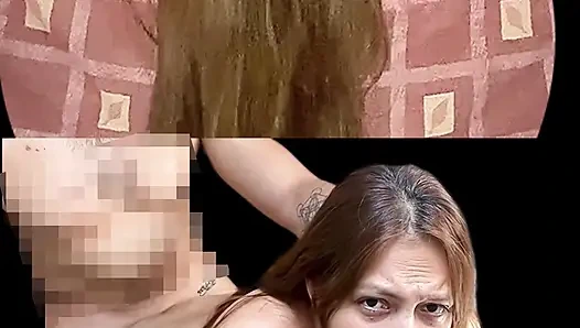 Angy bir sikiş makinesi, derin gırtlak ve çok zevkli hareketler