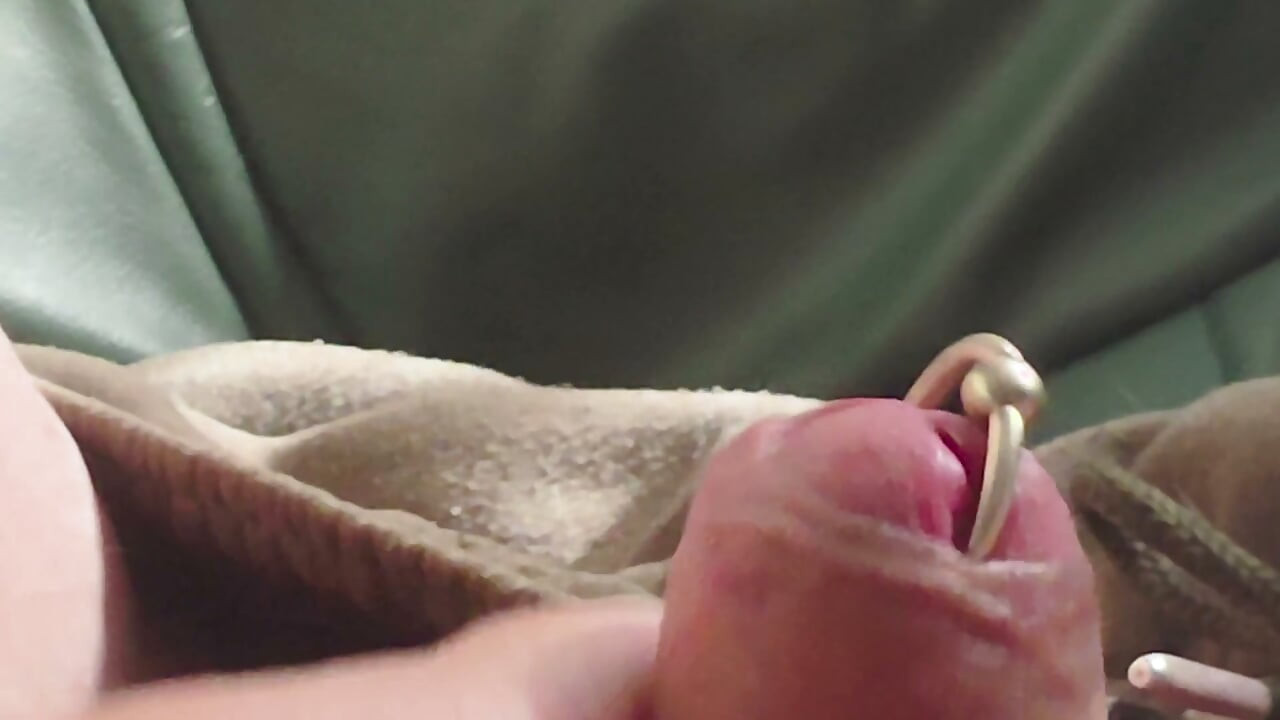 Playing with my Piercing and Cumming Hard