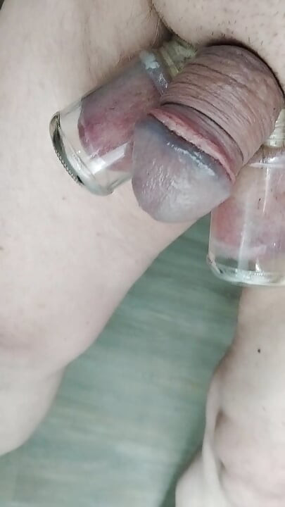 The eggs pumped separately in jars