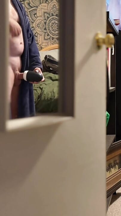 Caught him watching porn using his toy