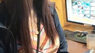 Ask a stranger for sex in internet cafe