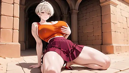 Big Tits Blonde Planned Sunbathe Ended in Overflow Haha