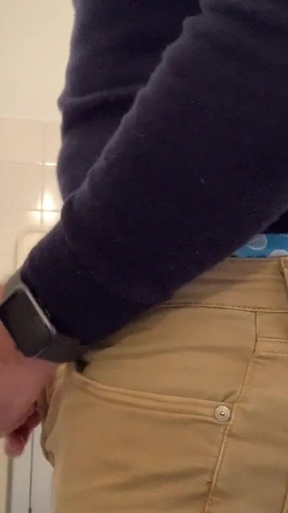 Showing those boxers, jeans, Close-up cumming in the shower room and cumming on my cum stained blk jeans again | Clip 1