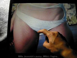 Трибьют спермы для Milla Jovovich 01