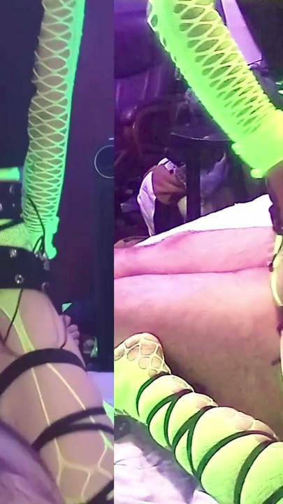 Sexy raver babe teasing big cock with her tongue and gets creampied | Clip 1