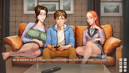 Taffy tales: tante seksi yang lagi sange kepergok ngentot memeknya di sofa - episode 19