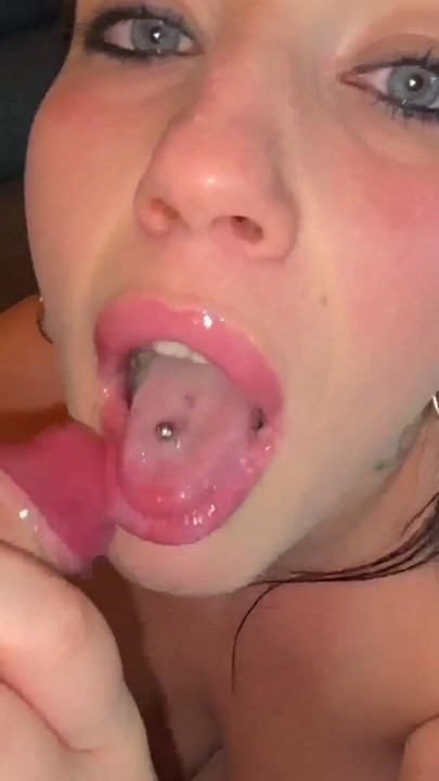 Stunning moment from "You have to see her enjoying her first cumshot"