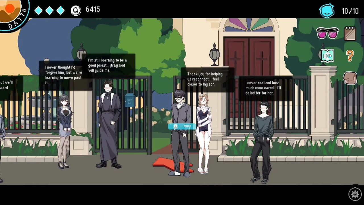 Juego Hentai - Escenas de sexo hentai en la iglesia 2 (Rika, la monja lasciva de las heroínas) - The Censor