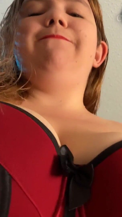 Emotional moment from "Domme Marie Rides you - POV Three BBW Orgasms - 38G Torpedo Bra and WeVibe"