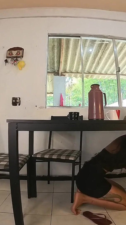 I gave my friend's husband a blowjob and a blowjob under the table on her birthday | Clip 1