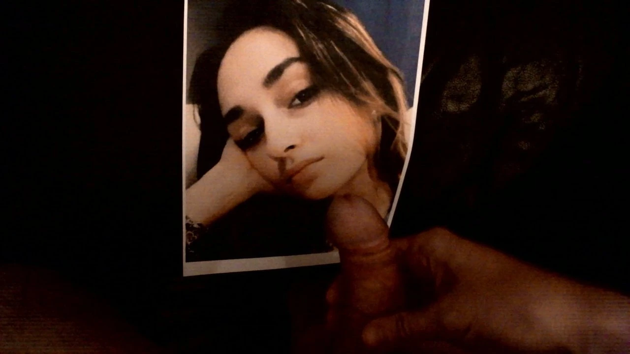 13: Cum Tribute for brunette girl