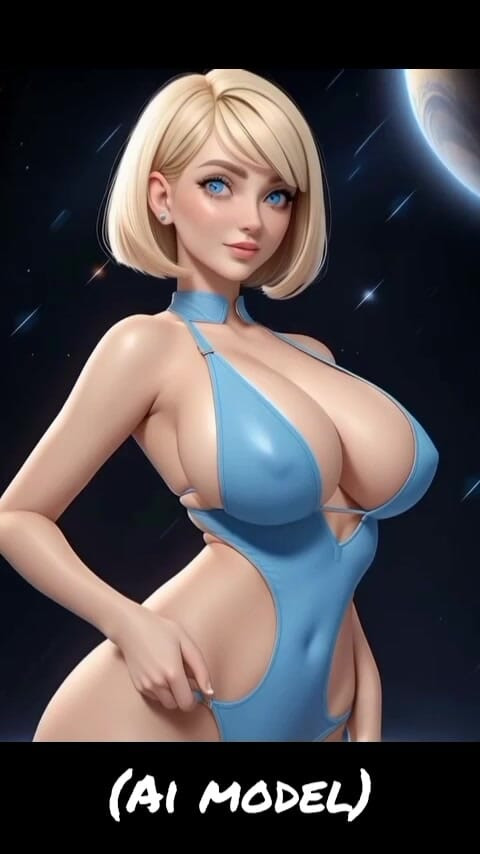 Isabelle Dupond in space (Ai model)