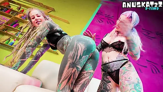 FFM analer dreier, großer schwanz zerstört falsche titten &heiße alternative pornostars