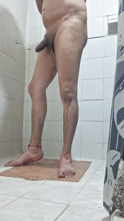 Relaxing in the shower