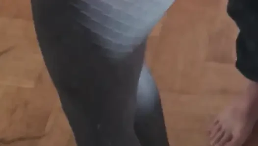 Real Homemade Wife Workout and Sucking Big Cock on Her Knees Cum in Mouth