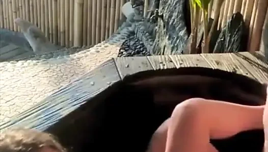 Fuck Young Couple Outdoor Veranda