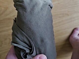Realistic, homemade pocket pussy fucking and fast cumming