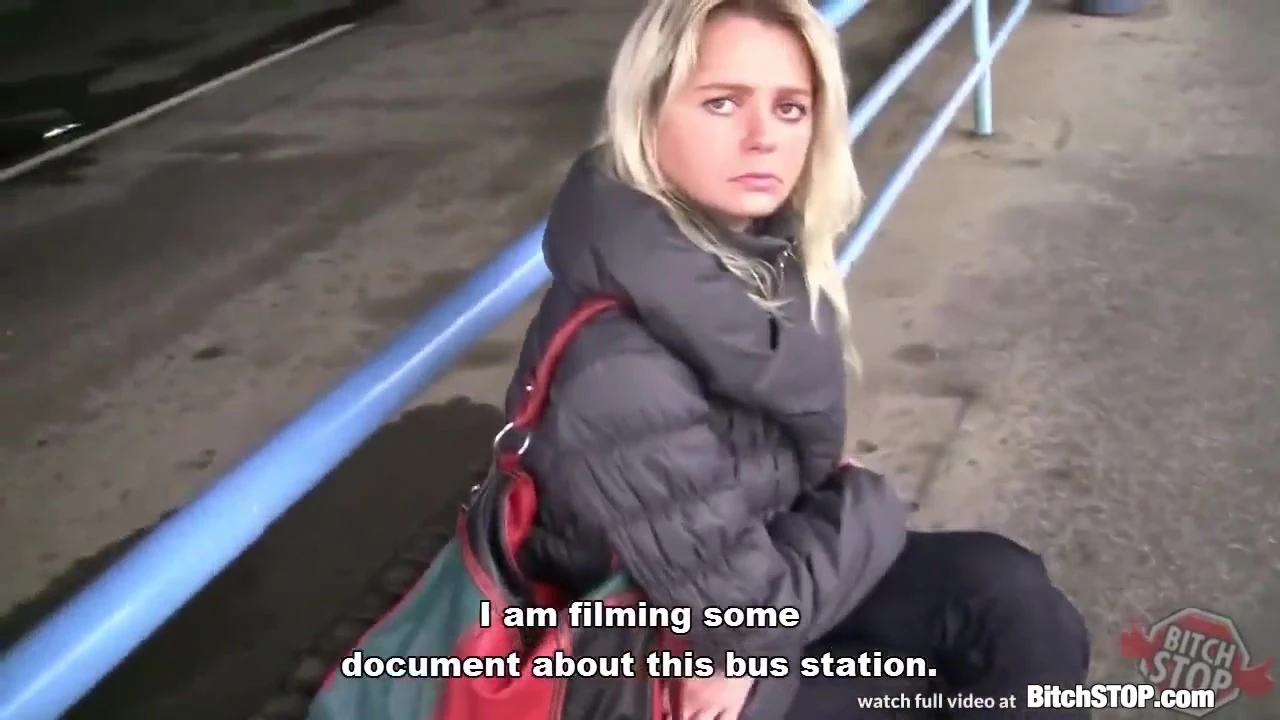 Bitch STOP - Blonde Czech MILF picked up at the bus station