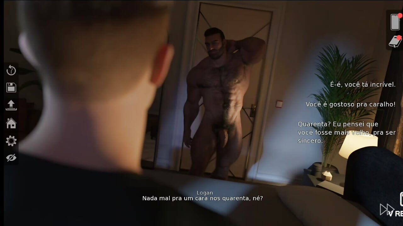 Quick nighttime visit to the muscular neighbor before your wife comes home from work!