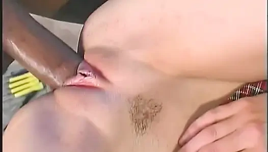 Retro Fucking Black Cock in Her Teen Pussy
