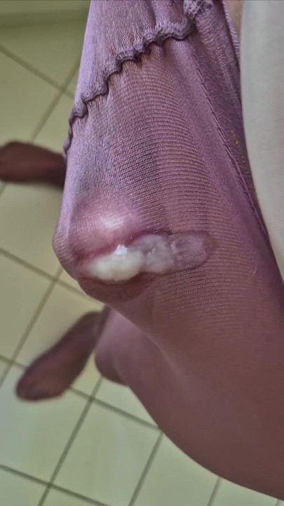 Iconic moment from "6 Cumshots in my hot pink pantyhose"