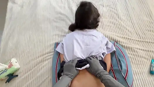 " Пожалуйста, в моей заднице!" Первый грубый анал азиатской студентки - обучение студентки колледжа, эпизод 2 - Aria Fleur