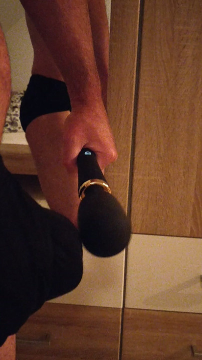 Milking the first drops of cum from my huge cock into my pad before I go to sleep. Enjoy it, pad and swallow it all night long!