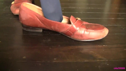 Caroline's brown work loafers