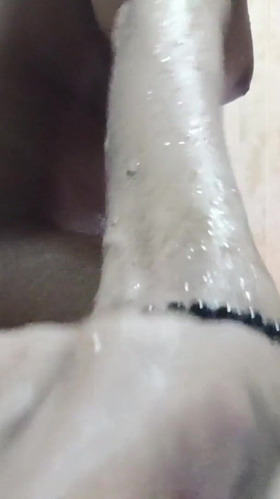 Desi bhabhi Nude bathing for her lover showing hairy black pussy and skinny ass. | Clip 1