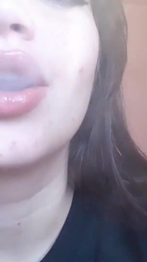 Bare lips smoking cigarette | Clip 1