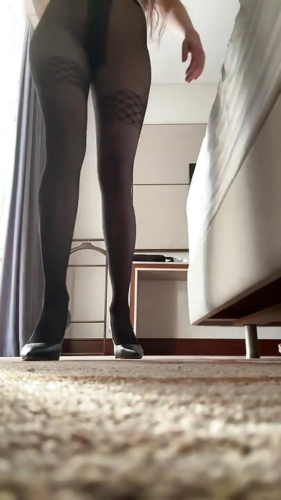 Russian Mistress in Leather Dress & Pantyhose - Cruel Verbal Humiliation. Cum Countdown