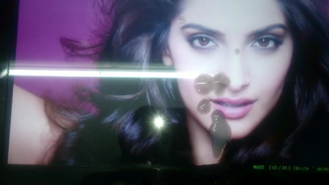 Sonam braless slut Kapoor cummed hard