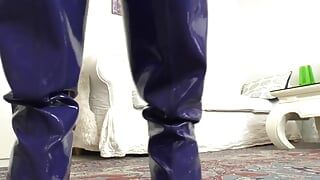 Ballbusting POV Training Purple Patent Boots