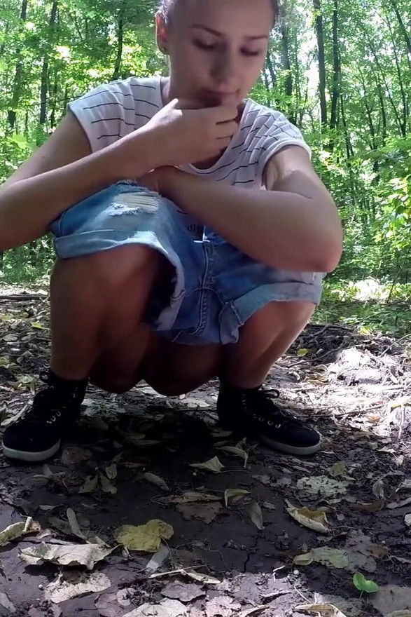 Pissing in the Woods and Wiping Pussy with a Leaf - Compilation