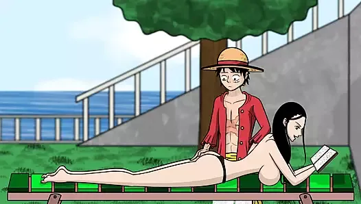 One Slice of Lust (One Piece) Part 3 Nico Robin Naked Body taking Sun By LoveSkySan