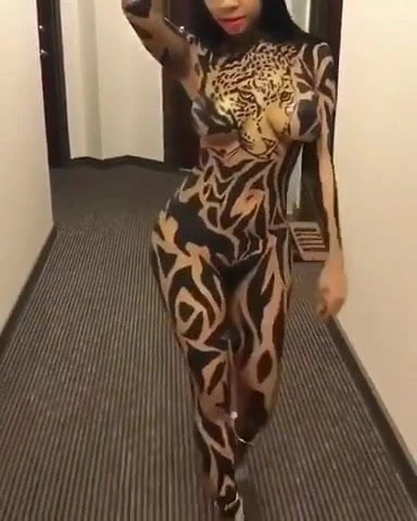 black girl nude body painting