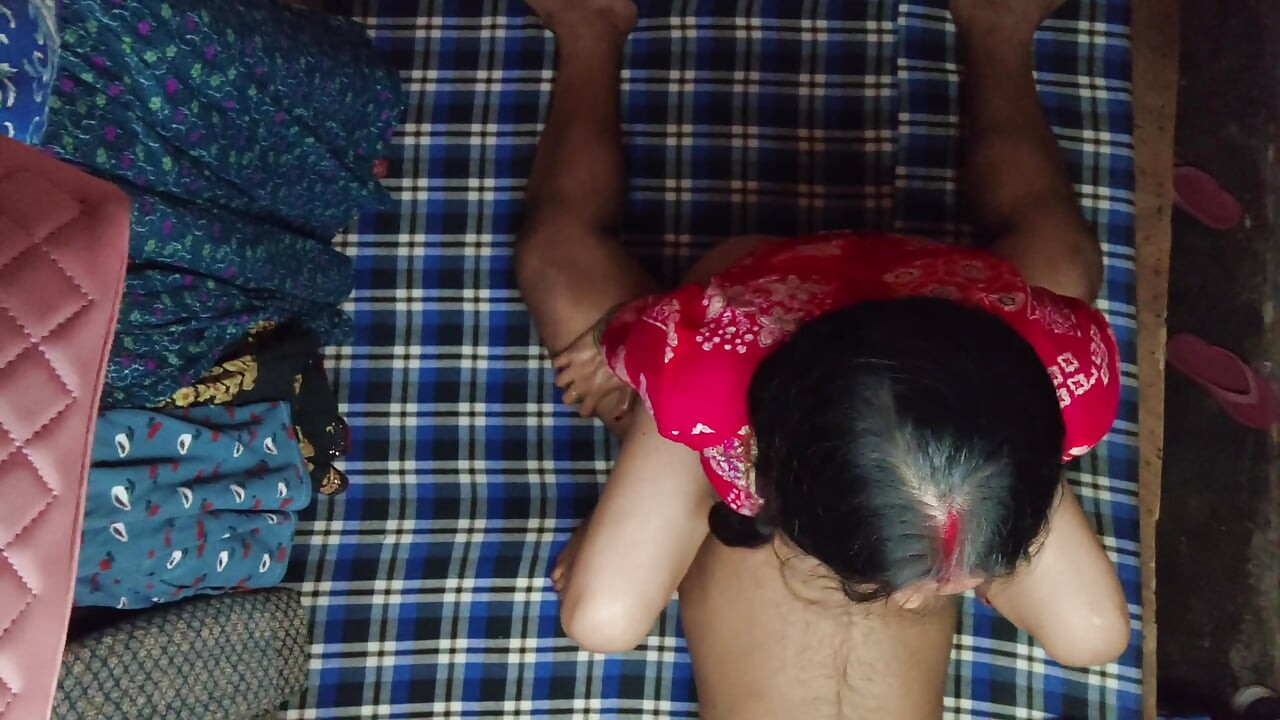 Beautiful indian village aunty hot romance Big boobs press and pussy fucking on the house