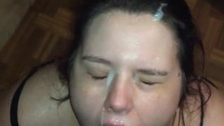 Big Brunette Gets Bigs Shot Of Cum On Her Face