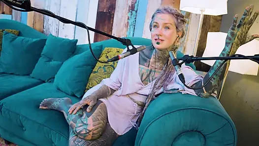 I talk about A - authentic - ASMR - Podcast - Talking - tattoo girl model goth punk dreadlocks