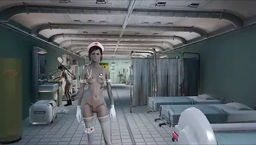 Fallout 4, infirmière en strip-tease