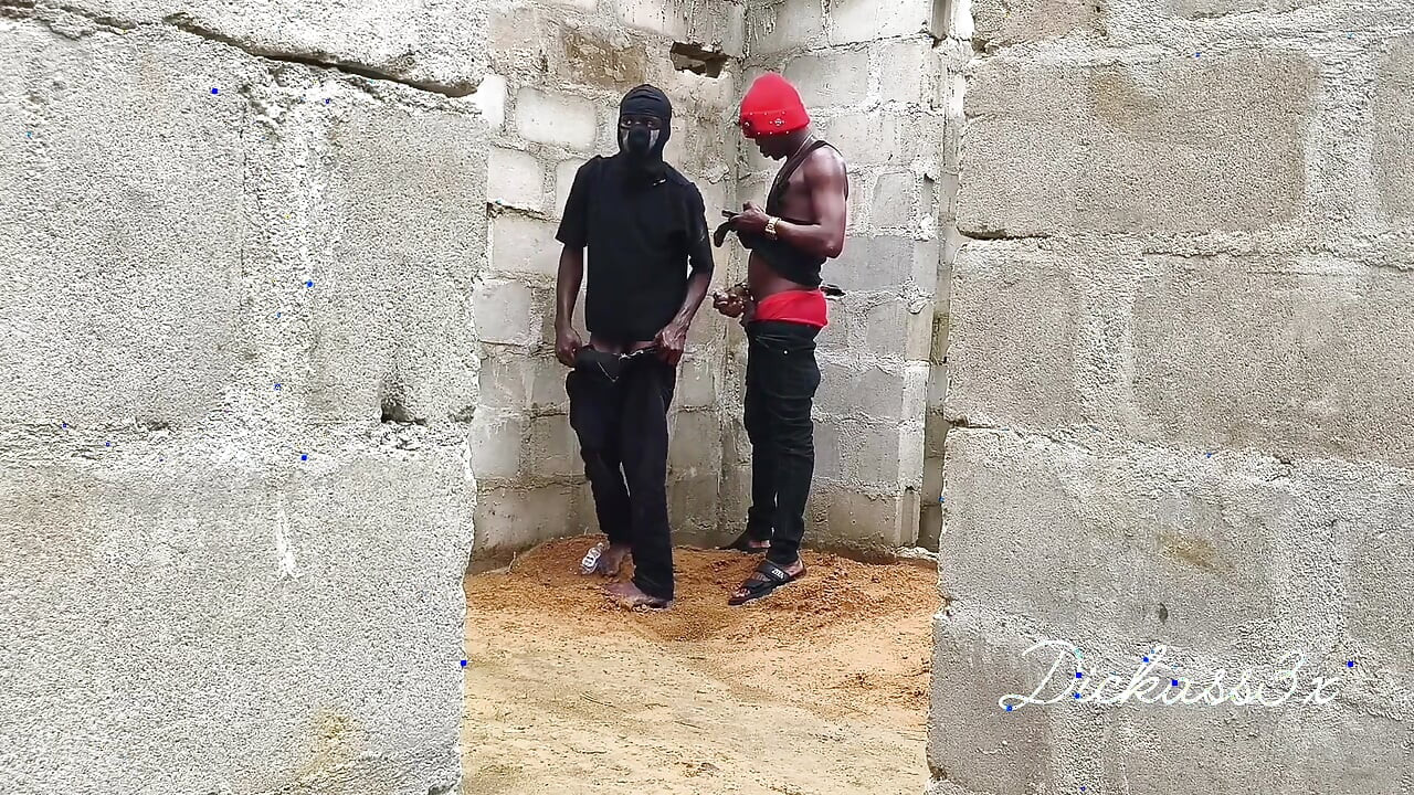Ebony Slime Waist Got Smashed on the Wall of an Uncompleted Building Doggy