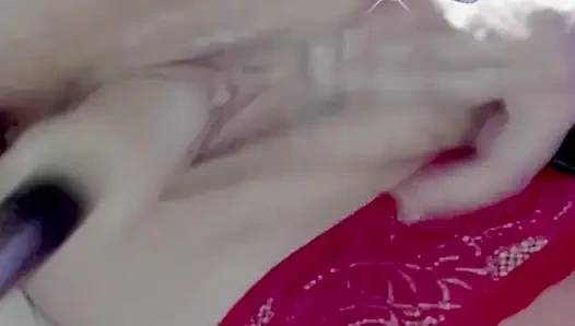 Sehr Nasse Muschi-nahaufnahme, Vibrator an Der Klitoris, Fick, Muschi-sexmaschine