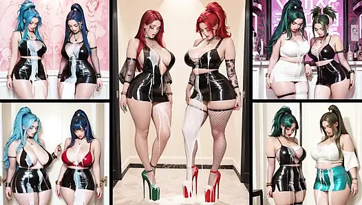 Anime Hotties love cum on there bodys