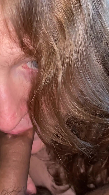 Big White Tranny Orally Pleases Her BBC Hookup | Clip 1