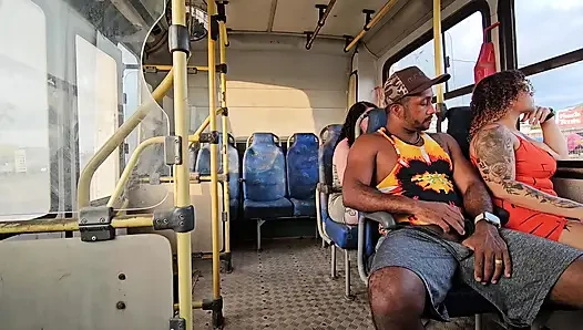 A SHAMELESS COUPLE RIDING IN PUBLIC TRANSPORT AND BACKSEAT PASSENGER FILMING EVERYTHING