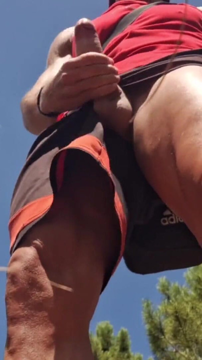 Risky Nature Walk Jerk Off - Got Super Horny and Stroked My Cock Outside | Clip 1