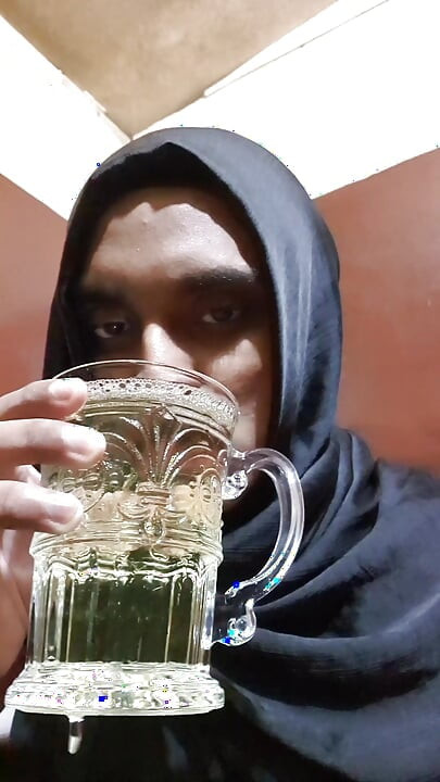 Asian sissy hijabi masterbation  fingering and spitt fetish
