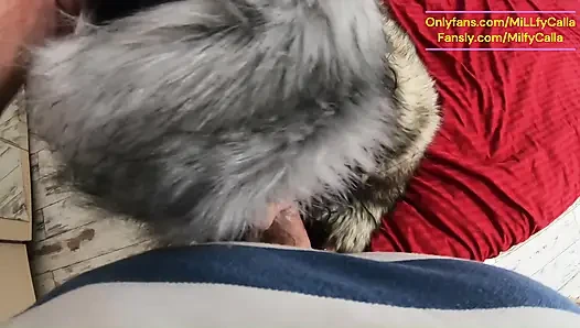 Fetish fur dan downjacket mewah berakhir dengan air mani di pakaianku