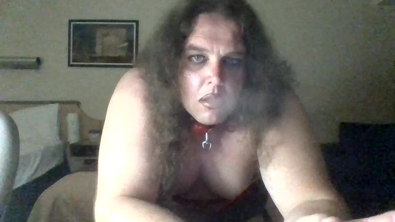 Smoking and rinding on a dildo